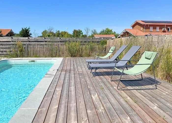 Maison Calme Biscarosse Avec Piscine - 10 Min