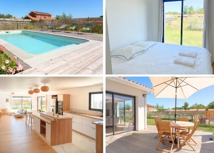 فيلة Maison Calme Biscarosse Avec Piscine - 10 Min