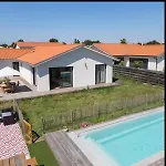 Maison Calme Biscarosse Avec Piscine - 10 Min Villa