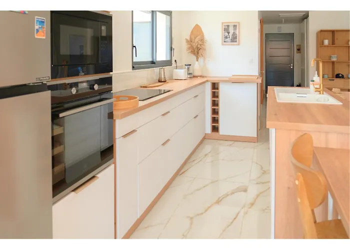 Maison Calme Biscarosse Avec Piscine - 10 Min 别墅 比斯卡罗斯