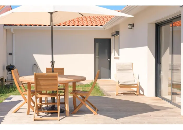 Maison Calme Biscarosse Avec Piscine - 10 Min 别墅 比斯卡罗斯