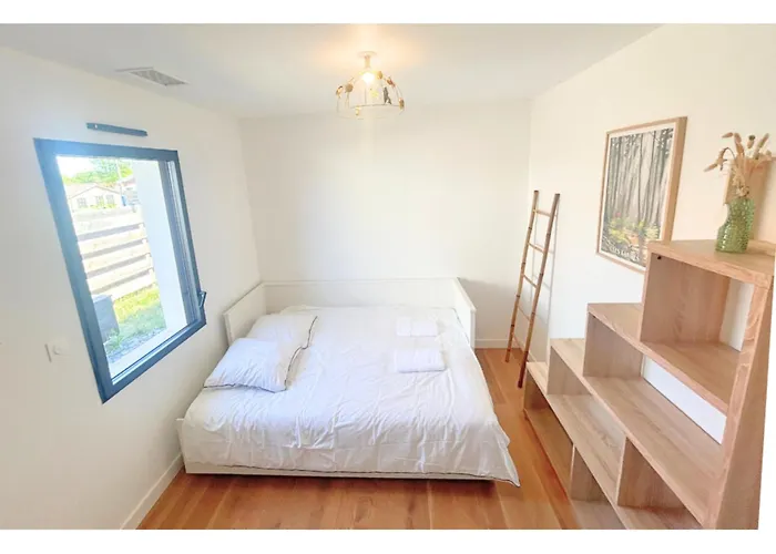 别墅 Maison Calme Biscarosse Avec Piscine - 10 Min 比斯卡罗斯