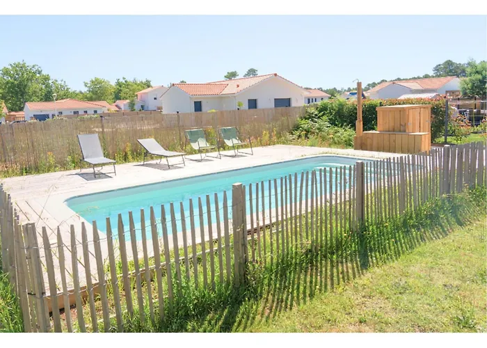 别墅 Maison Calme Biscarosse Avec Piscine - 10 Min