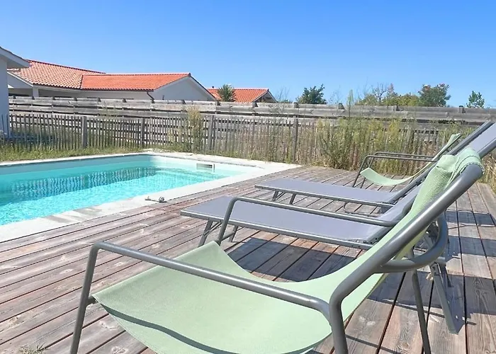 别墅 Maison Calme Biscarosse Avec Piscine - 10 Min