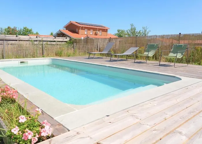 Maison Calme Biscarosse Avec Piscine - 10 Min 别墅 比斯卡罗斯